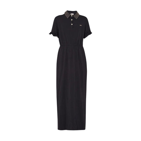 Abito Donna lungo con colletto polo Nero LIU JO- Francavilla Moda